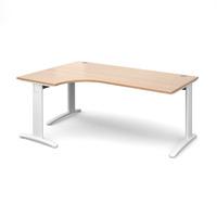 structure cable managed deluxe ergonomic desk beech left handed 1800mm ...