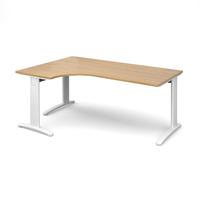 structure cable managed deluxe ergonomic desk oak left handed 1800mm w ...