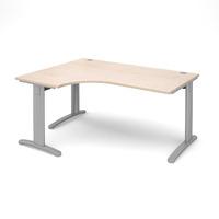 structure cable managed deluxe ergonomic desk maple left handed 1600mm ...