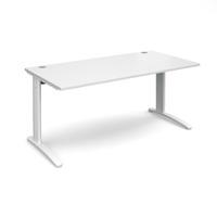 Structure Cable Managed Rectangular Desk White 1600mm White Frame