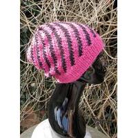Stripey Swirl Slouch Hat by MadMonkeyKnits (516) - Digital Version