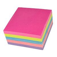 sticky notes neon rainbow cube pad of 400 sheets 75mm x 75mm