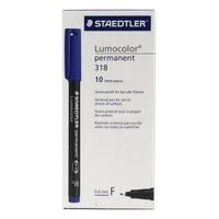 Staedtler Lumocolour 318 0.6mm Permanent Universal Pen Blue 1 x Pack