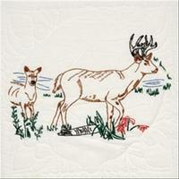 stamped quilt blocks 18x18 6pkg deer 242974