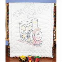 Stamped Baby Quilt Top 36X50-Train 273318