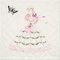 stamped quilt blocks 18x18 6pkg butterfly lady 242999