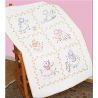 Stamped White Lap Quilt Top 38X58-Sunbonnet Sue 242994