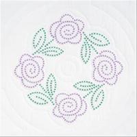 Stamped White Quilt Blocks 18X18 6/Pkg-XX Roses 272394