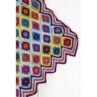 Stylecraft Square Crochet Blanket in Life DK with Free Pattern (9256) - Blue