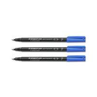 Staedtler Lumocolour 318 0.6mm Permanent Universal Pen Blue 1 x Pack
