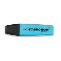 STABILO BOSS Original 2-5mm Chisel Tip Highlighter Blue Pack of 10
