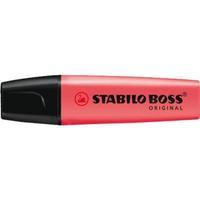 Stabilo BOSS ORIGINAL 2-5mm Chisel Tip Highlighters Red 1 x Pack of 10