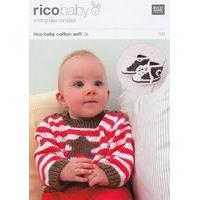 Striped Jumper with Embroidered Star in Rico Baby Cotton Soft DK (169)