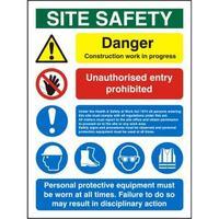 Stewart Superior CON001CX Screw Board Sign 600x800 - Site Safety