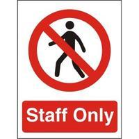 stewart superior p085srp screw plastic sign 300x400 staff only