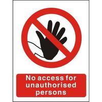 Stewart Superior P086SRP Screw Plastic Sign 300x400 - No access for