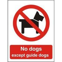 Stewart Superior P091SRP Screw Plastic Sign 300x400 - No dogs except