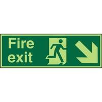 Stewart Superior PACSP123 Screw Acrylic Sign 450x150 - Fire Exit - Man