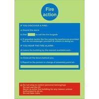 Stewart Superior PM011SRP Screw Plastic Sign 200x300 - Fire Action