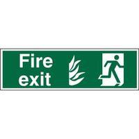 Stewart Superior HSP084SRP Screw Plastic Sign 600x200 - Fire Exit -