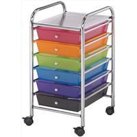 storage cart w6 drawers 13x26x155 multicolor 344572