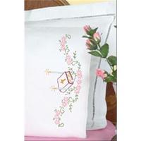 Stamped Pillowcases With White Perle Edge 2/Pkg-Bible 243444