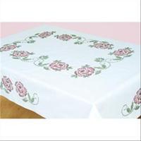 Stamped White Table Cloth 50X70-XX Roses 272404