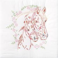 Stamped White Quilt Blocks 18X18...