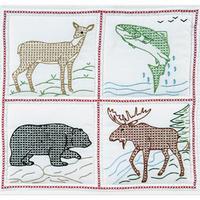 Stamped White Quilt Blocks 18X18...