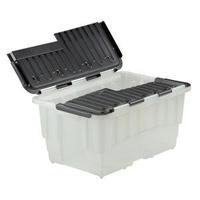 Strata Duracrate 40 Litres Storage Box with Hinged Folding Lid Clear