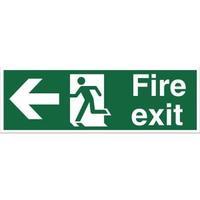 Stewart Superior NS001 Self Adhesive Vinyl Sign 600x200mm - Fire Exit