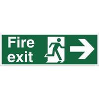 Stewart Superior NS002 Self Adhesive Vinyl Sign 600x200mm - Fire Exit