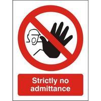 Stewart Superior P113SRP Screw Plastic Sign 300x400 - Strictly no