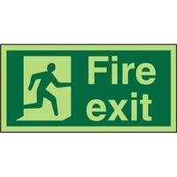 Stewart Superior PACSP318 Screw Acrylic Sign 300x150 - Fire Exit - Man