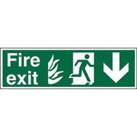 Stewart Superior HSP124SRP Screw Plastic Sign 600x200 - Fire Exit -