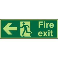 Stewart Superior PSP120SRP Screw Plastic Sign 450x150 - Fire Exit -