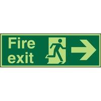 Stewart Superior PSP121SRP Screw Plastic Sign 450x150 - Fire Exit -