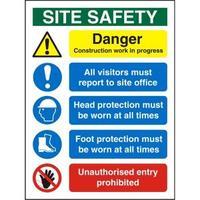 Stewart Superior CON002CX Screw Board Sign 600x800 - Site Safety