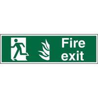 Stewart Superior HSP083SRP Screw Plastic Sign 600x200 - Fire Exit -