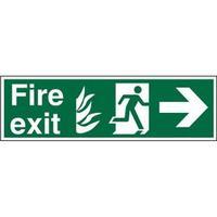 Stewart Superior HSP121SRP Screw Plastic Sign 600x200 - Fire Exit -