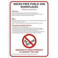 Stewart Superior SB015SAV Self Adhesive Vinyl Sign A2 - Smoke-free