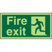 Stewart Superior PACSP319 Screw Acrylic Sign 300x150 - Fire Exit - Man