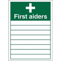 Stewart Superior KS007SRP Screw Plastic Sign 600x400 - First Aiders