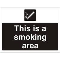 Stewart Superior CON048FB Screw PVC Sign 600x450 - This Is A Smoking