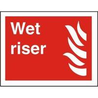 Stewart Superior FF113PLRP Screw Plastic Sign 200x300 - Wet riser