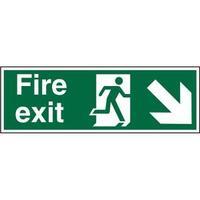 Stewart Superior ACSP123 Screw Acrylic Sign 300x100 - Fire Exit - Man