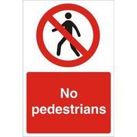 Stewart Superior CON054FB Screw PVC Sign 400x600 - No Pedestrians