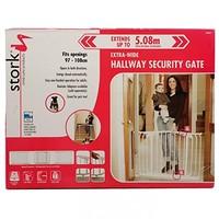stork child care metal hallway safety gate 97cm 108cm