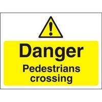 Stewart Superior CON024FB Screw PVC Sign 600x450 - Danger Pedestrians