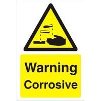 Stewart Superior CON040CX Screw Board Sign 400x600 - Warning Corrosive